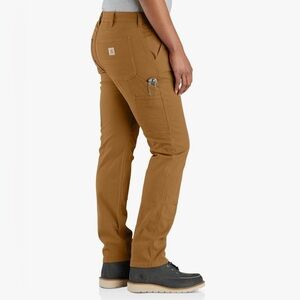 CARHARTT WOMEN'S CANVAS WORK PANT - RELAXED FIT Double Front RUGGED FLEX Size 8